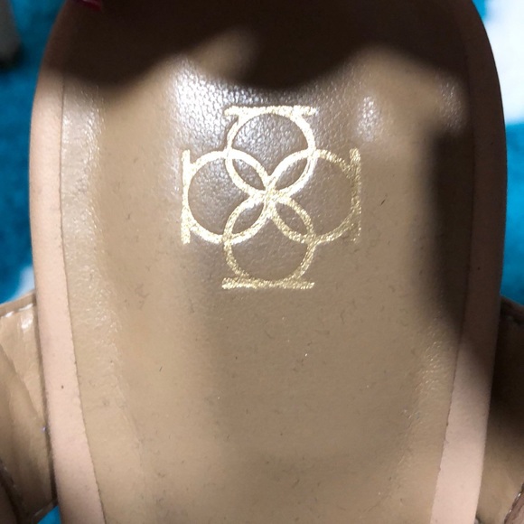 Ann Taylor Tan Heeled Sandals with Silver Buckle - Picture 4 of 8